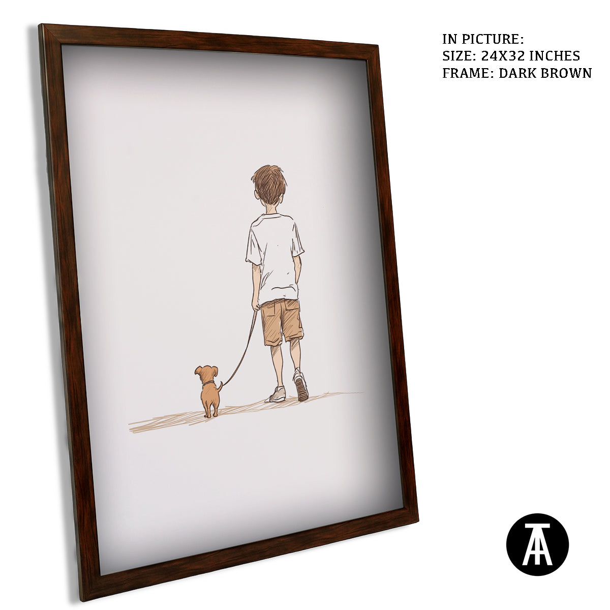 Artwork in Metal Champagne Gold Frame