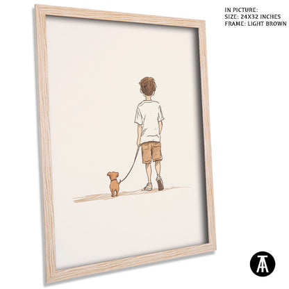 Artwork in Dark Brown Frame
