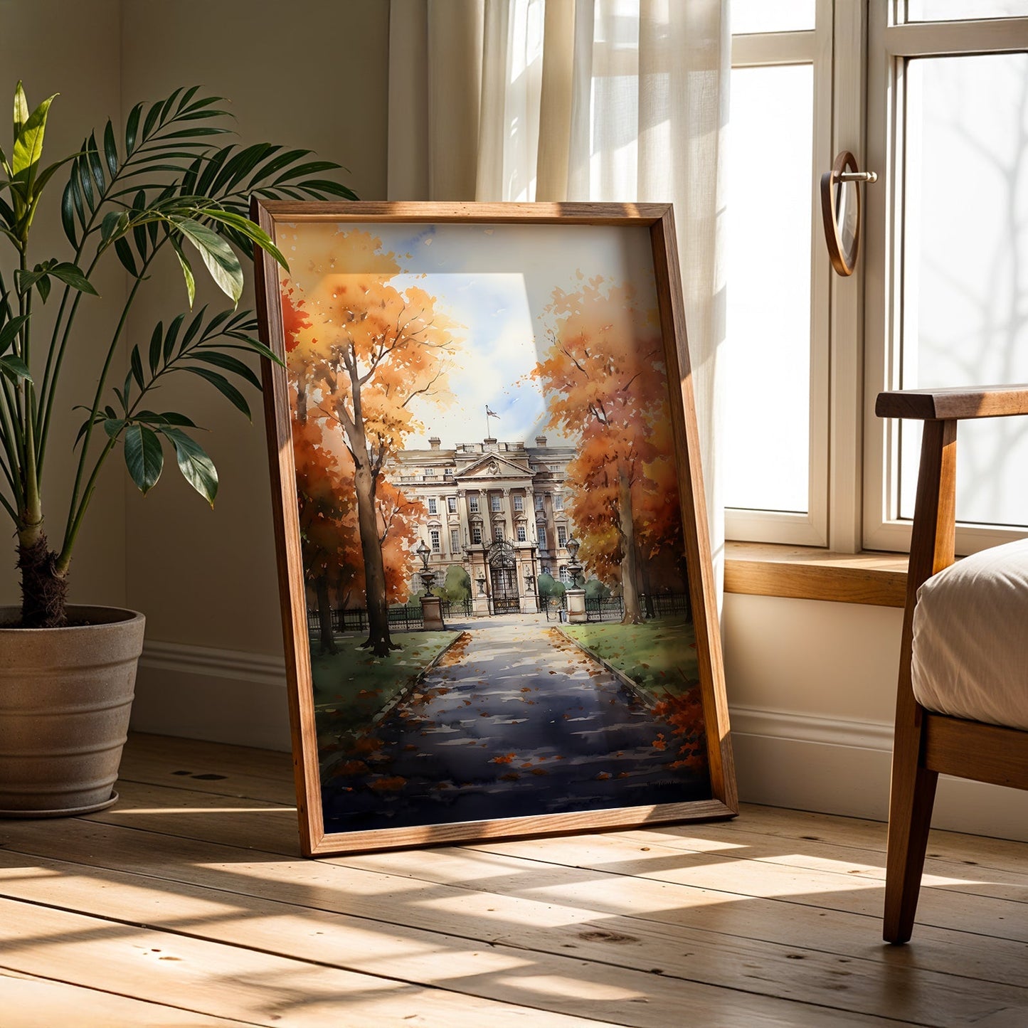 Vintage London Painting in a Lifestyle Setting