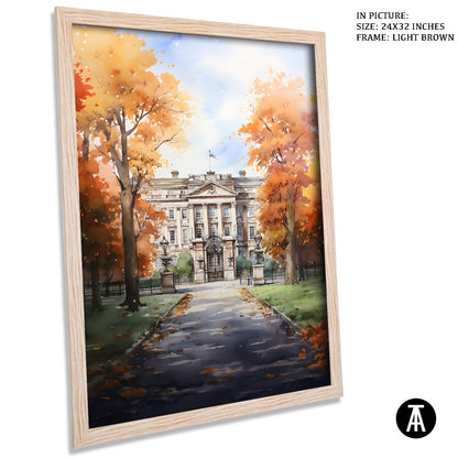 Artwork in Light Brown Frame