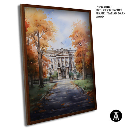 Artwork in Dark Wood Frame