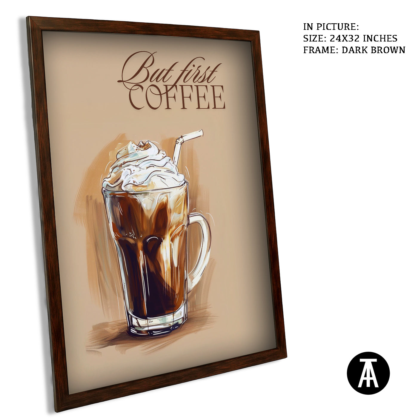 Artwork in Metal Champagne Gold Frame