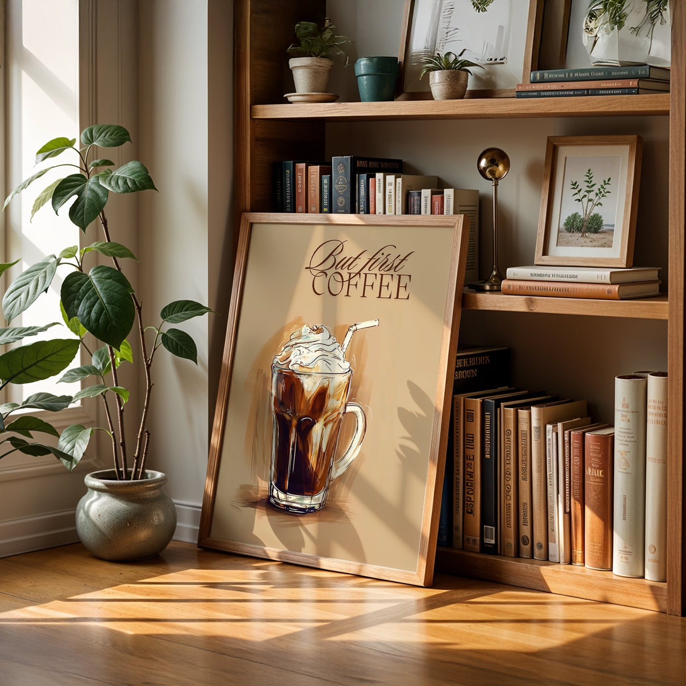 Cafe Art Painting in a Lifestyle Setting