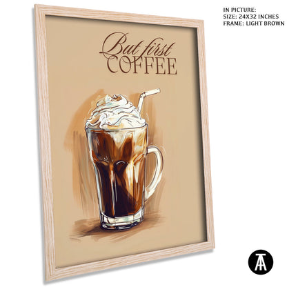 Artwork in Dark Brown Frame