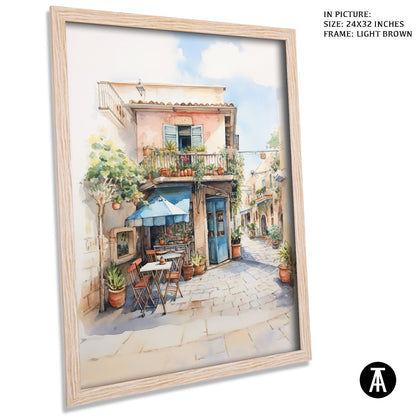 Artwork in Dark Brown Frame