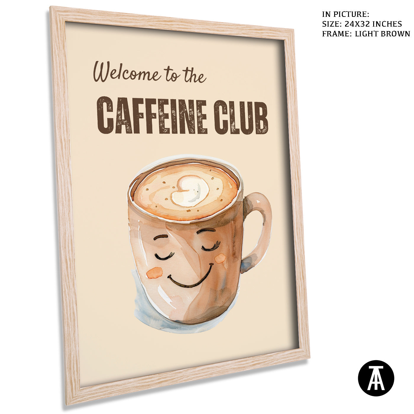 Artwork in Dark Brown Frame