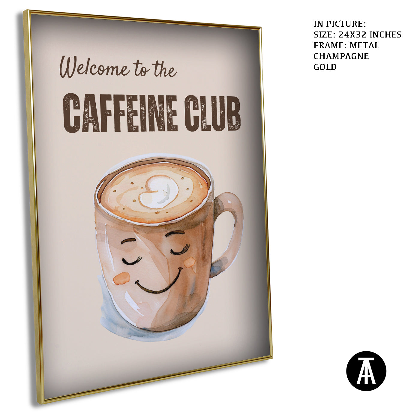 Artwork in Light Brown Frame