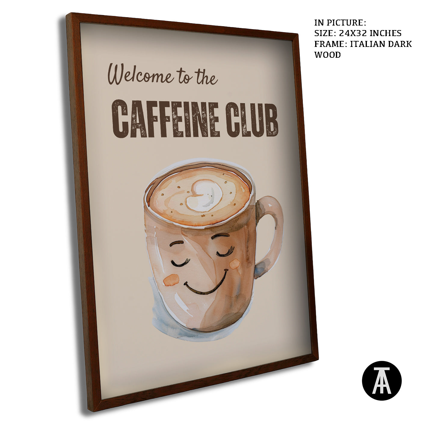 Artwork in Dark Wood Frame