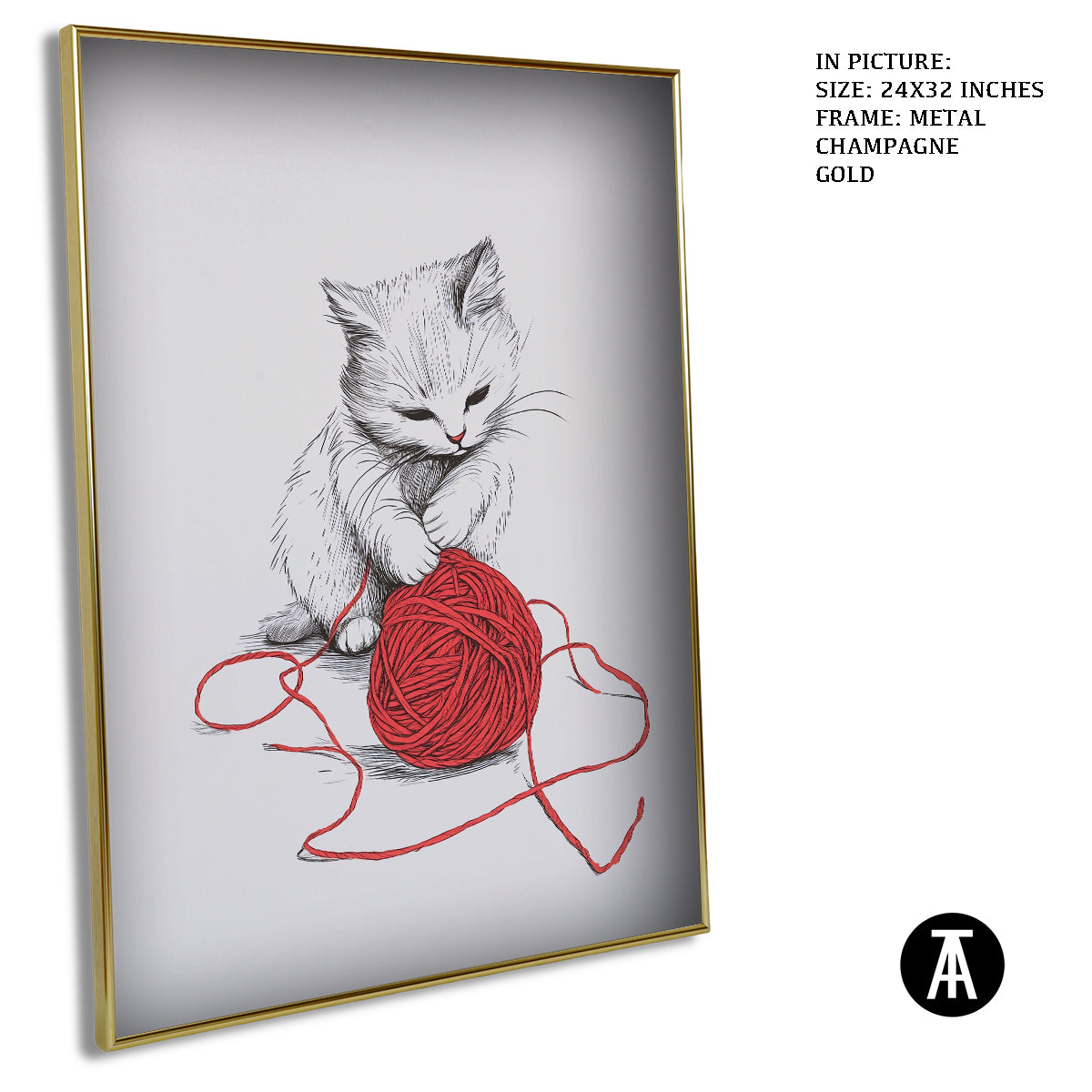Artwork in Light Brown Frame