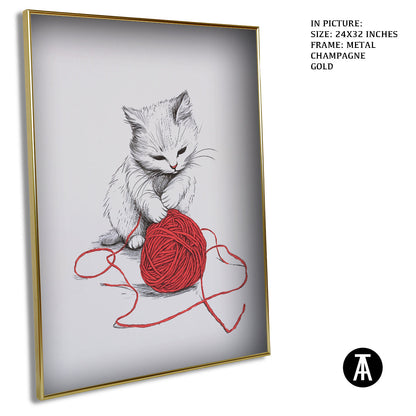 Artwork in Light Brown Frame