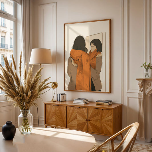 Minimalist Painting in a Lifestyle Setting