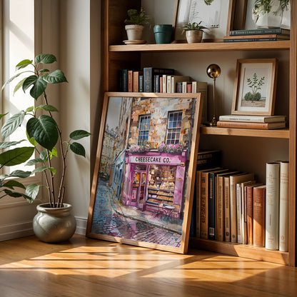 Cafe Art Painting in a Lifestyle Setting