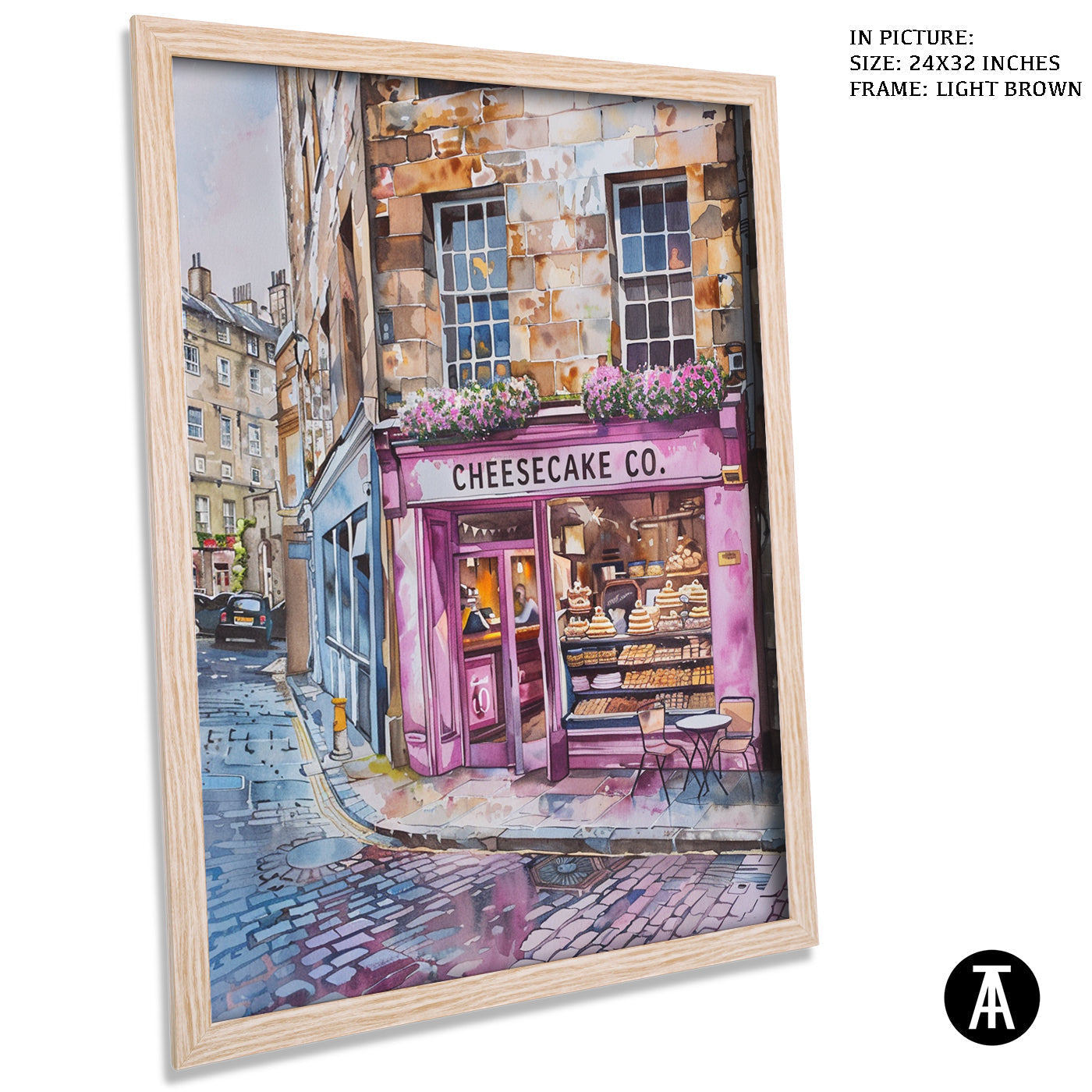 Artwork in Dark Brown Frame