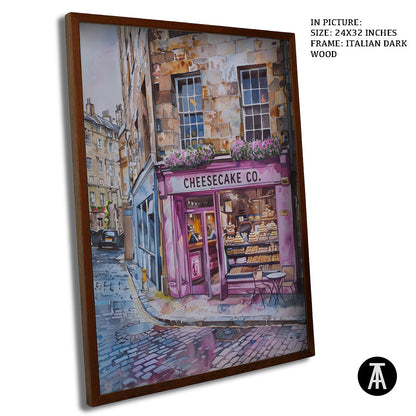 Artwork in Dark Wood Frame