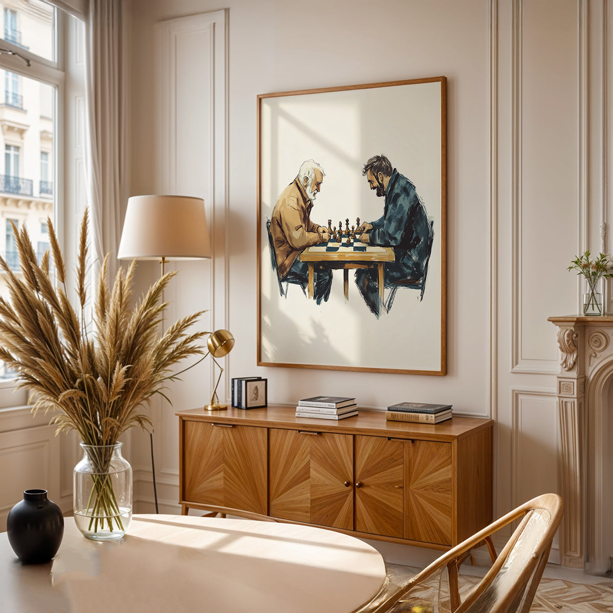 Minimalist Painting in a Lifestyle Setting