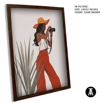 Artwork in Dark Brown Frame