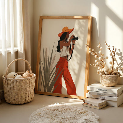 Boho Art Painting in a Lifestyle Setting