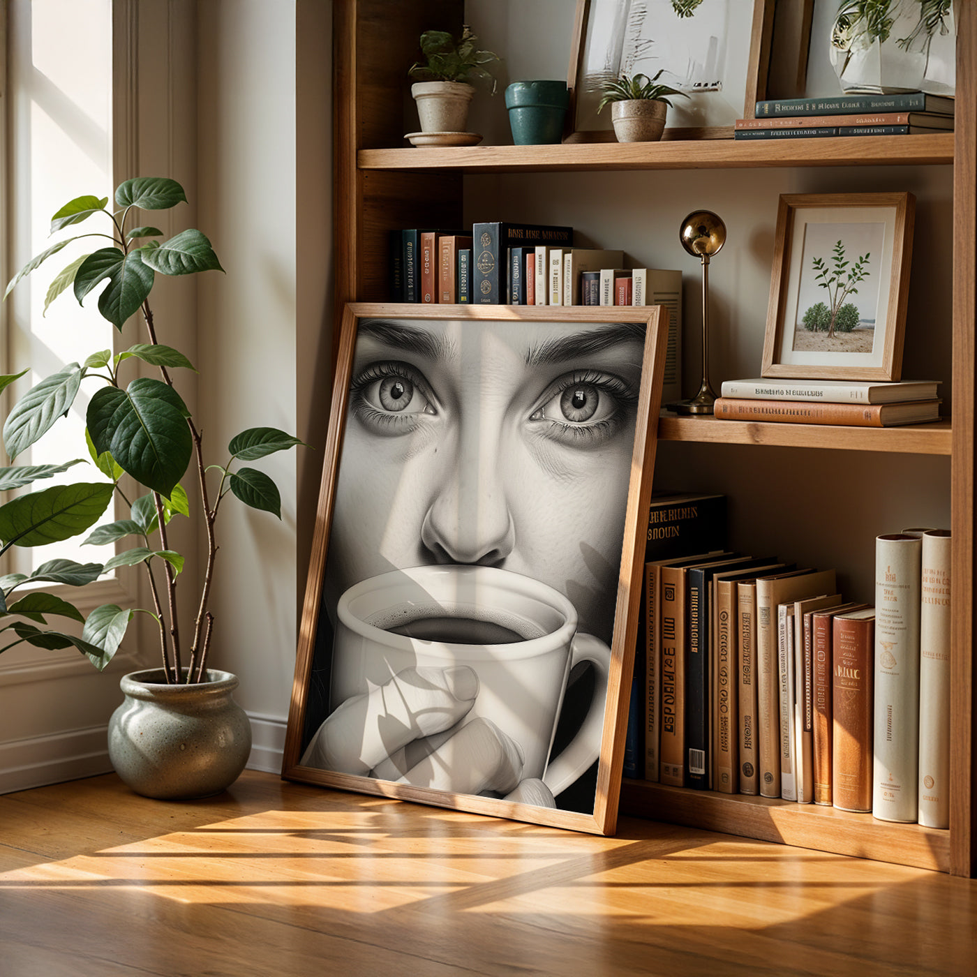 Cafe Art Painting in a Lifestyle Setting