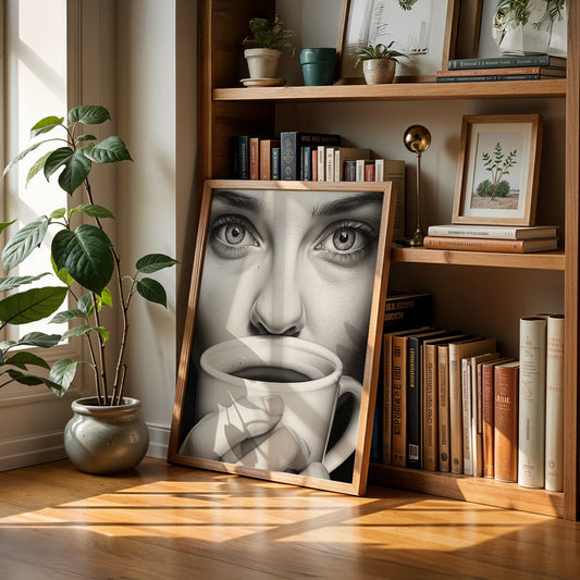 Cafe Art Painting in a Lifestyle Setting