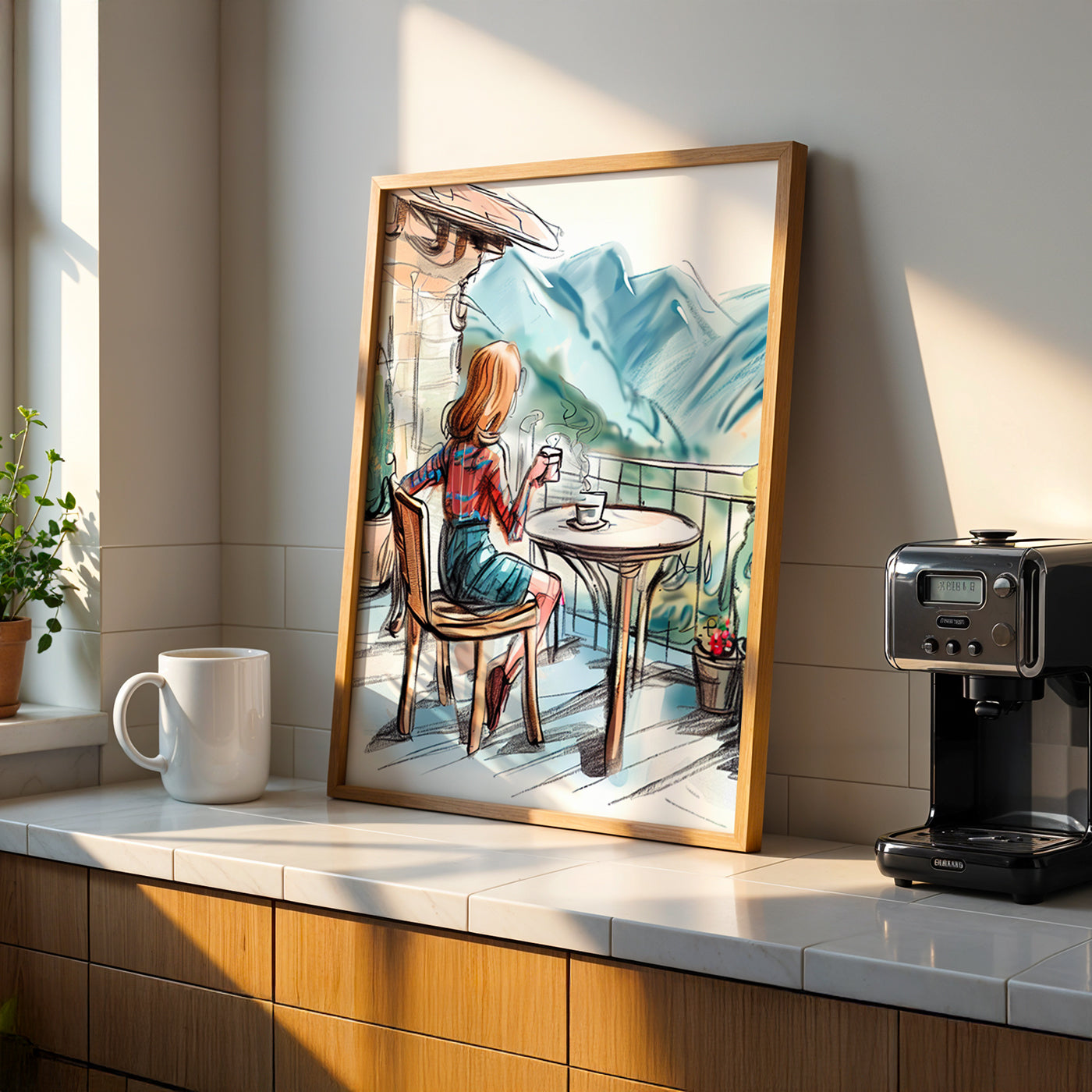 Cafe Artwork in a Lifestyle Setting