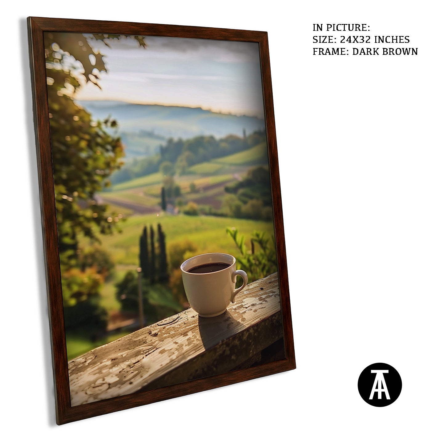 Artwork in Metal Champagne Gold Frame