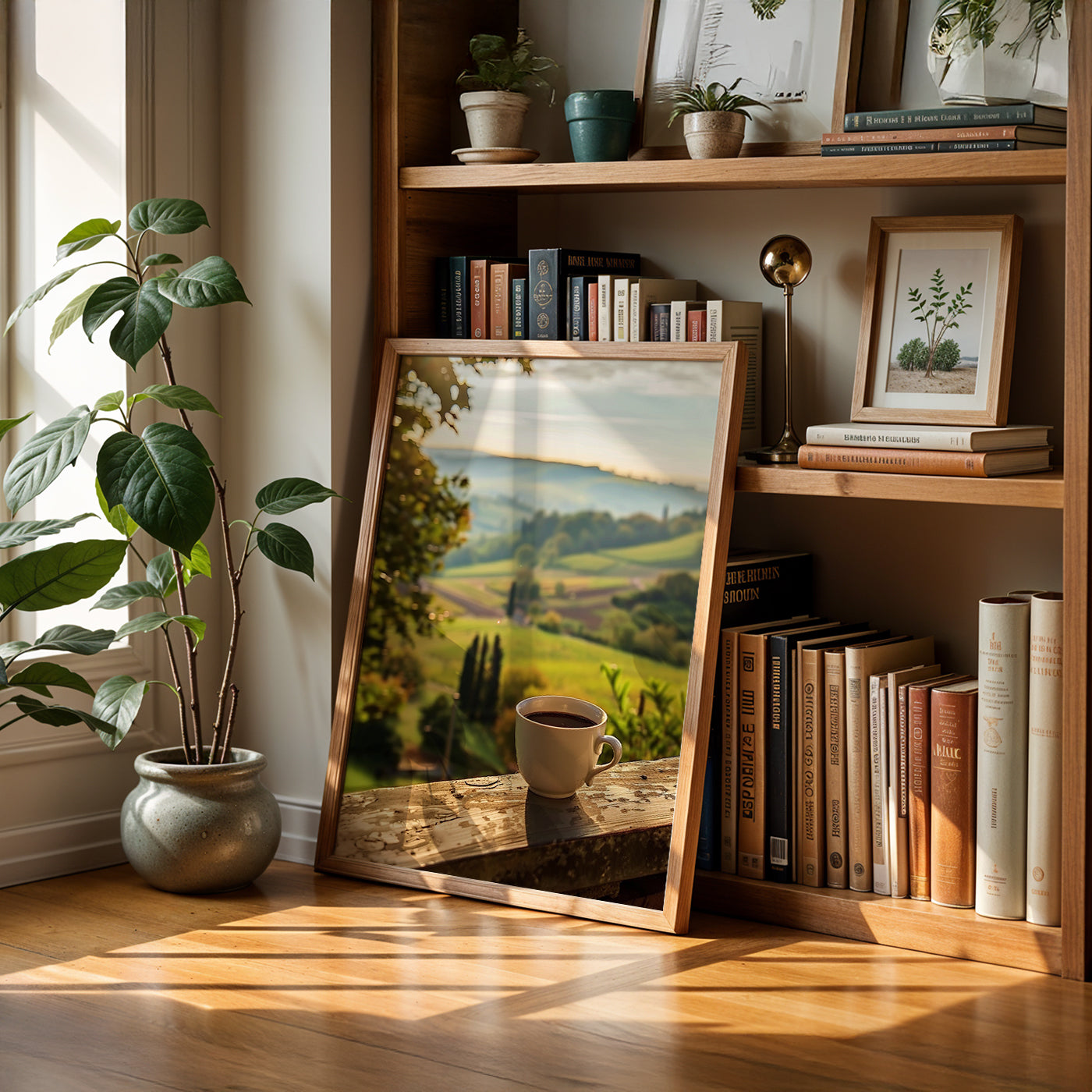 Cafe Art Painting in a Lifestyle Setting