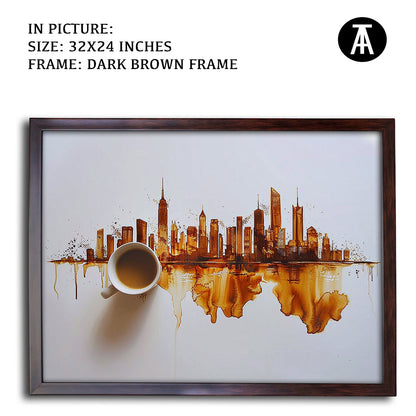 Artwork in Metal Champagne Gold Frame