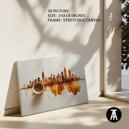 Artwork in Natural Wood Frame