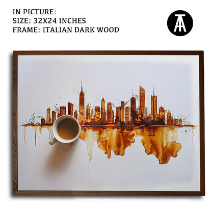 Artwork in Dark Wood Frame