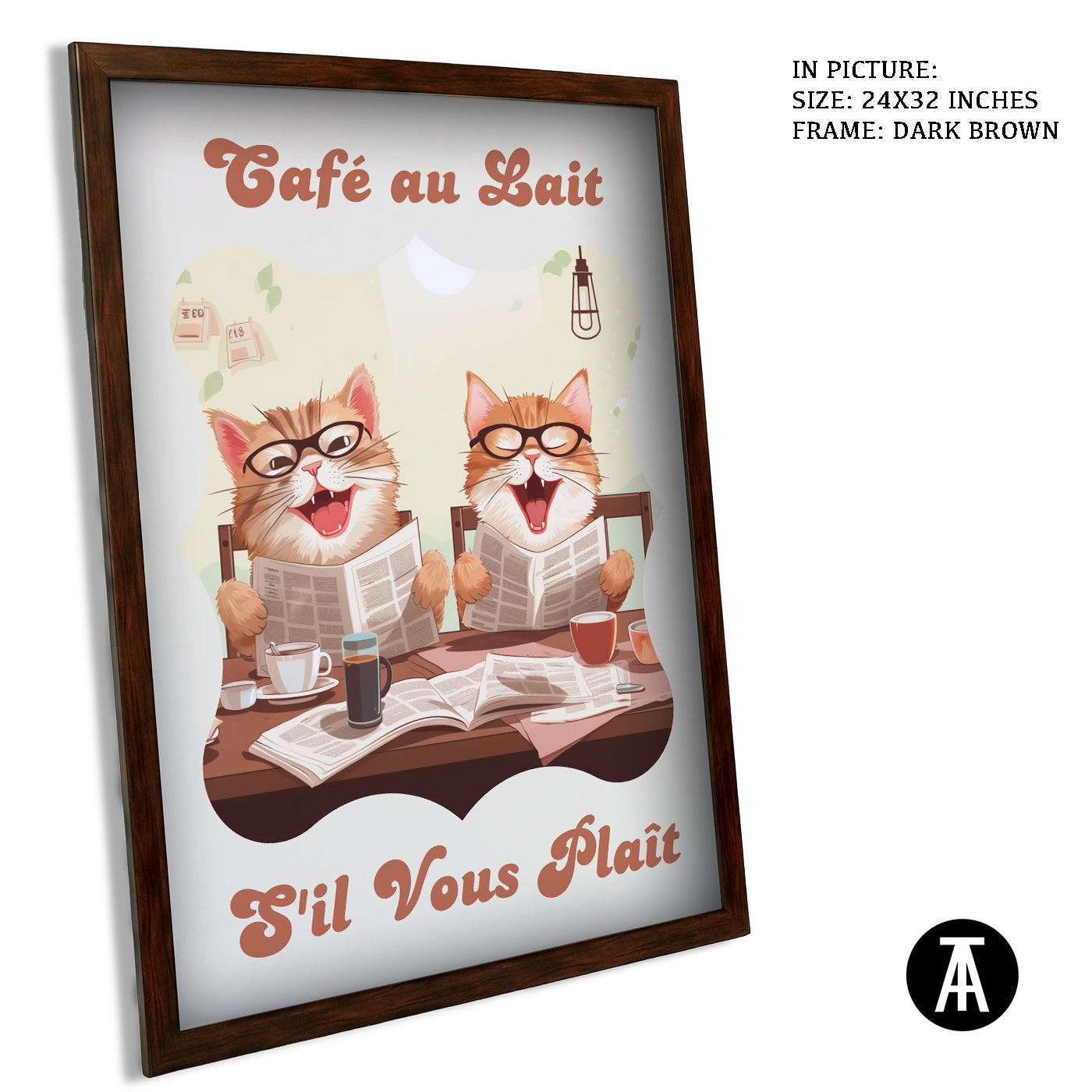 Artwork in Metal Champagne Gold Frame