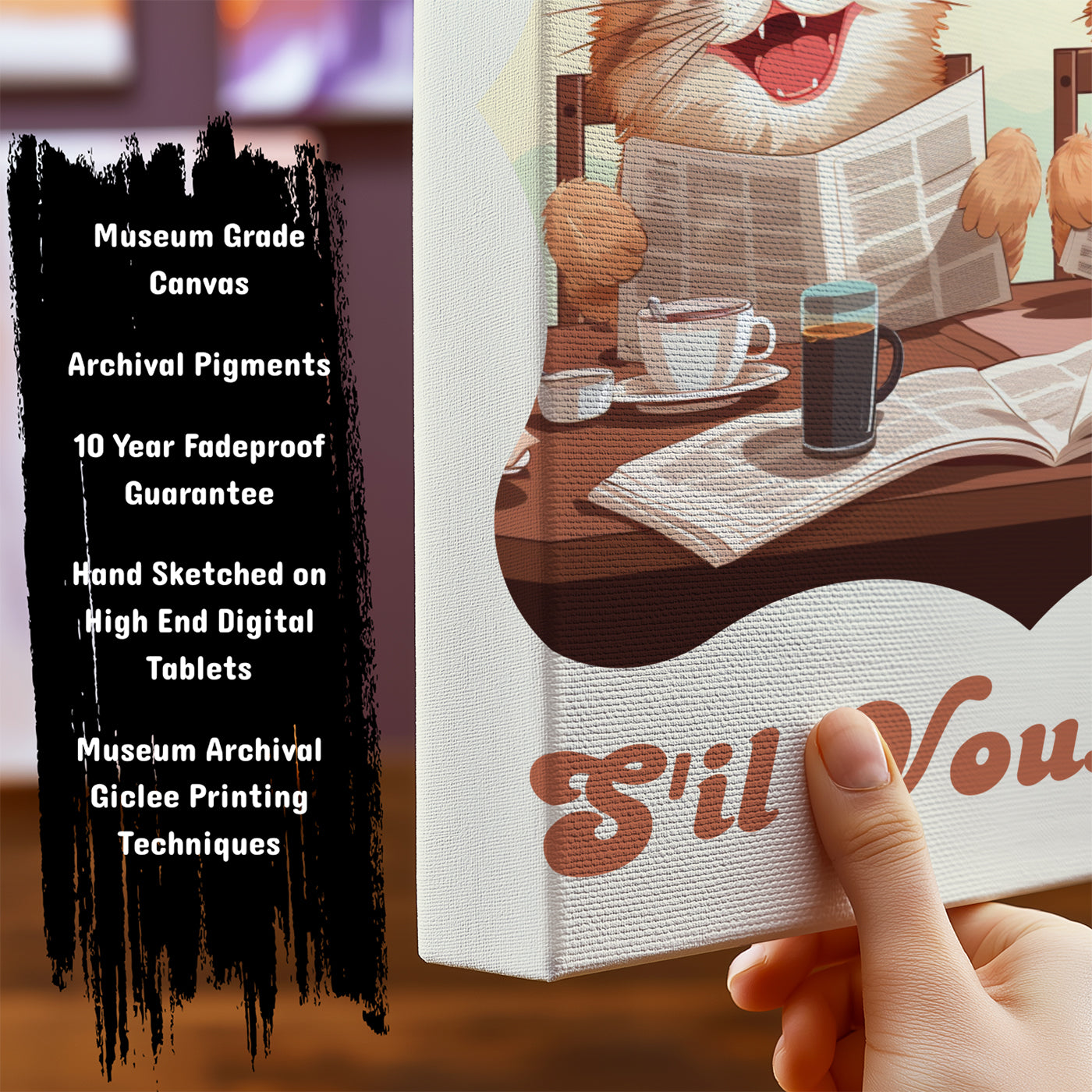 Information about Vintage Cafe Art Print