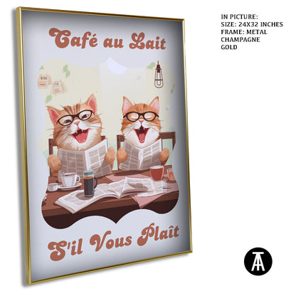 Artwork in Light Brown Frame