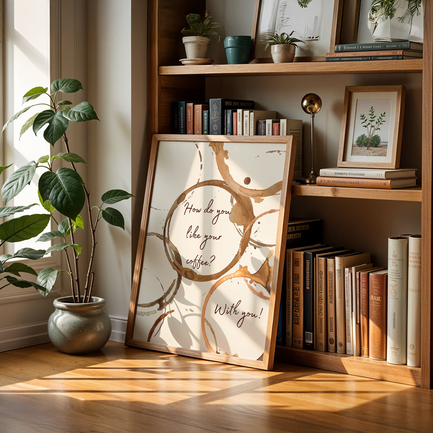 Cafe Art Painting in a Lifestyle Setting