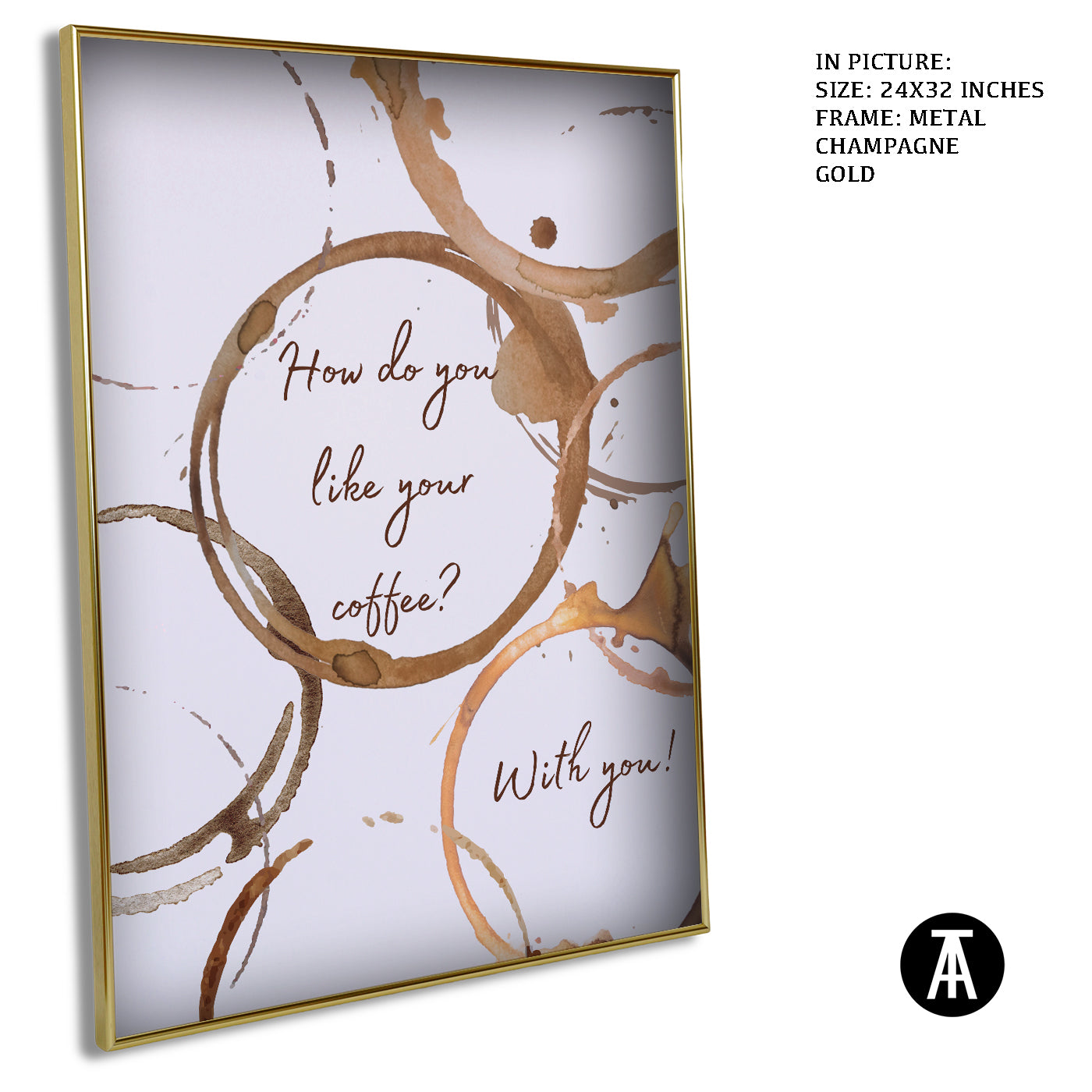 Artwork in Light Brown Frame