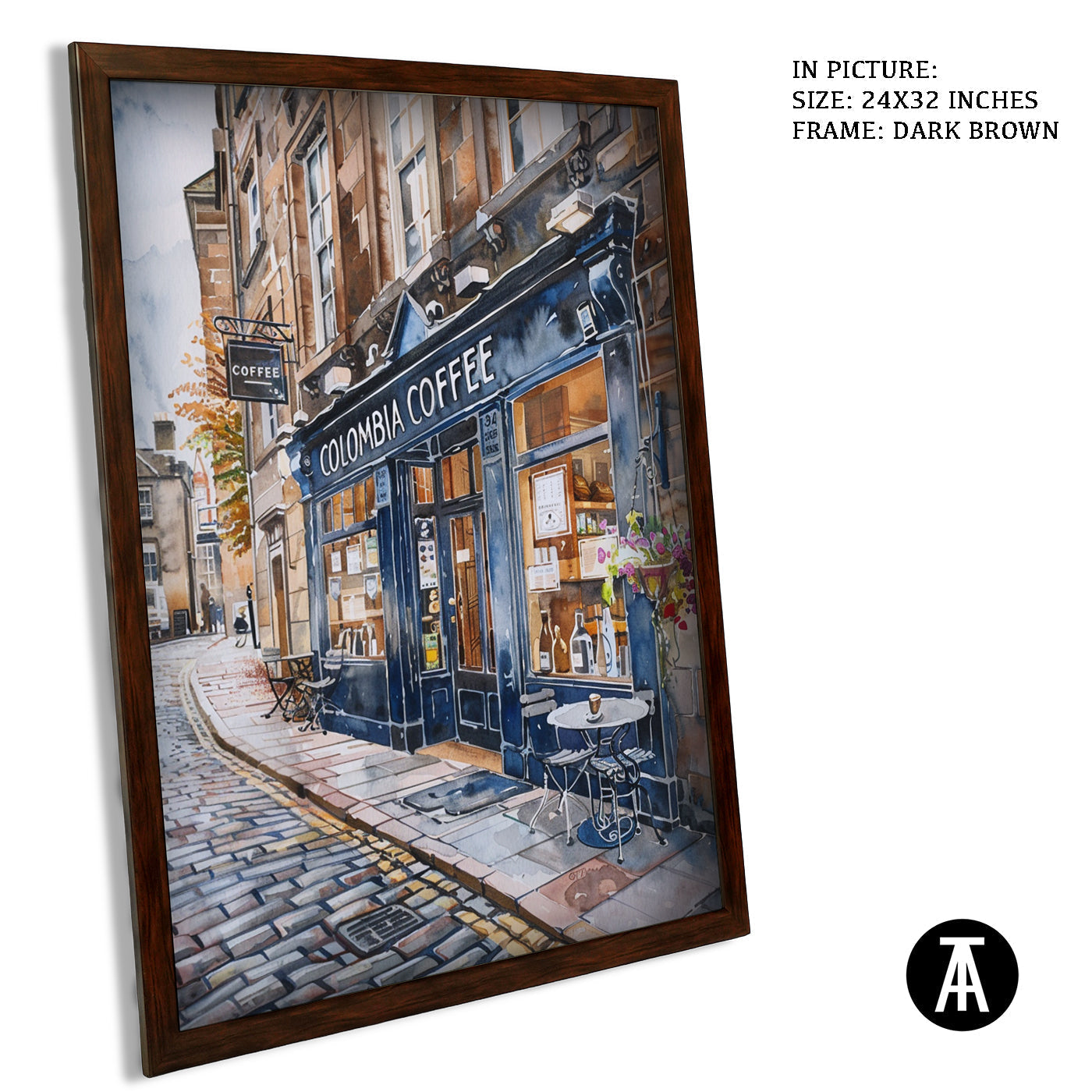 Artwork in Metal Champagne Gold Frame