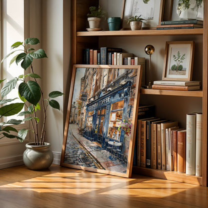 Cafe Art Painting in a Lifestyle Setting