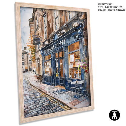 Artwork in Dark Brown Frame
