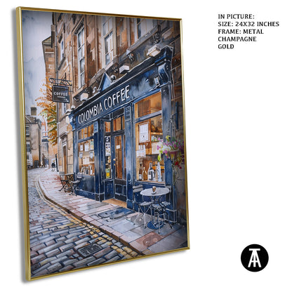 Artwork in Light Brown Frame