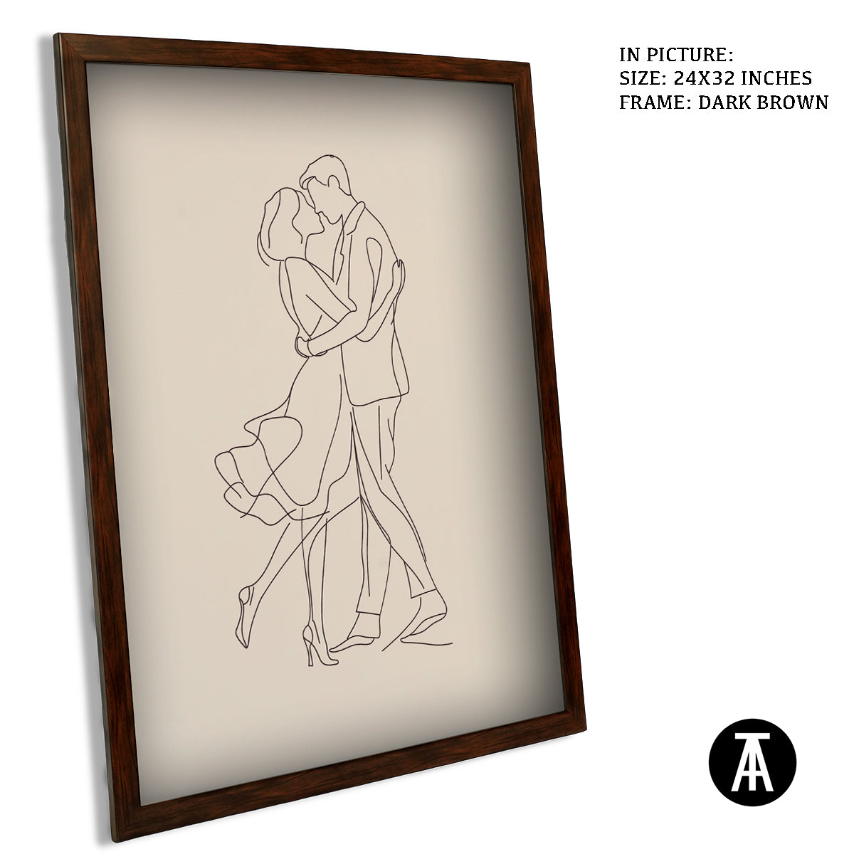 Artwork in Metal Champagne Gold Frame