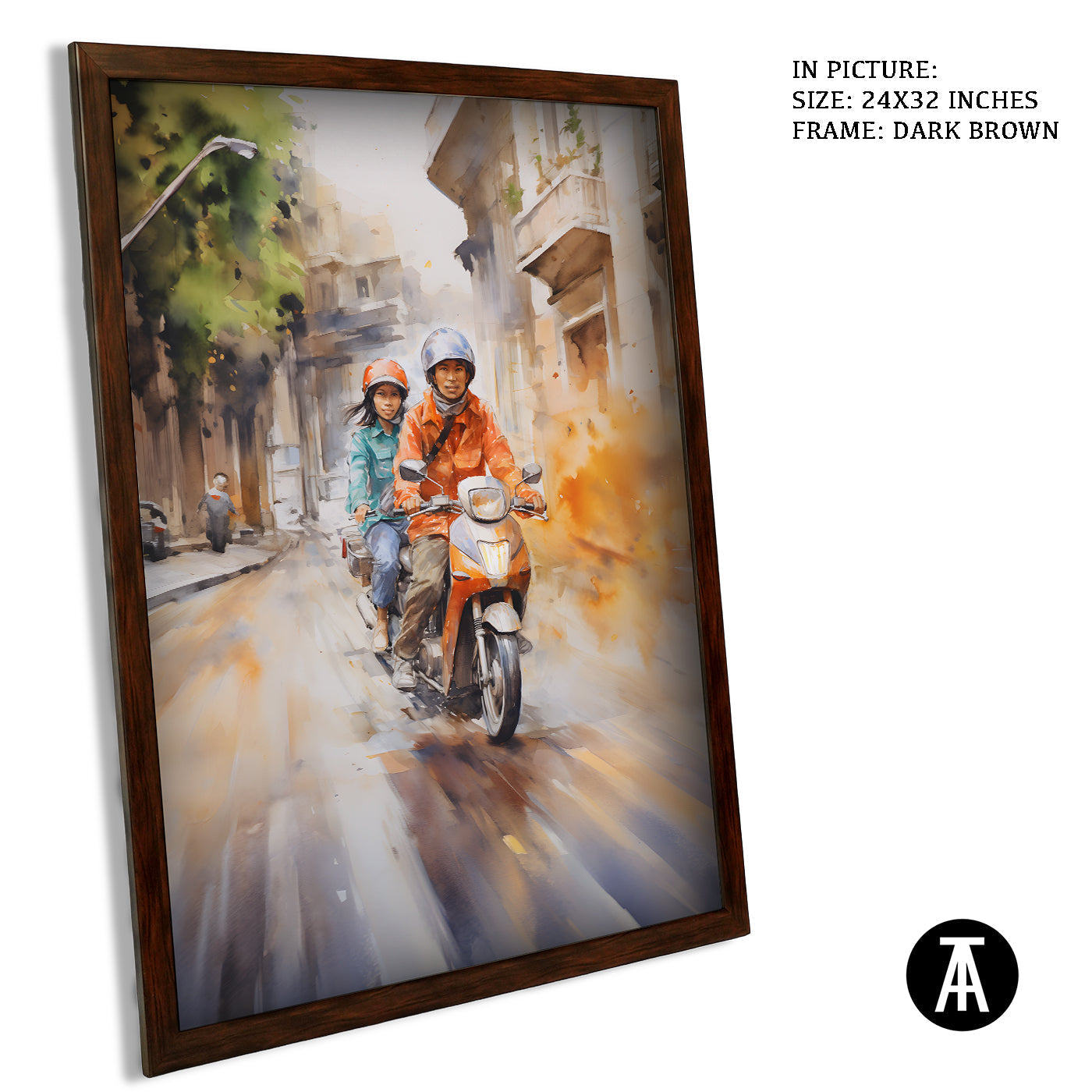Artwork in Metal Champagne Gold Frame
