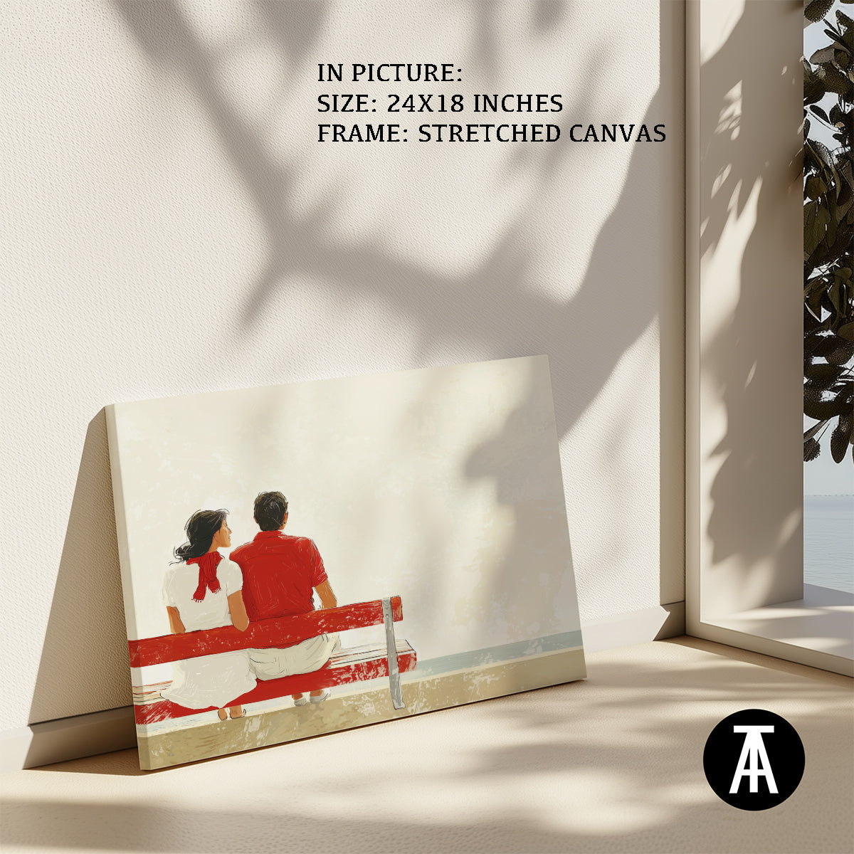 Artwork in Natural Wood Frame