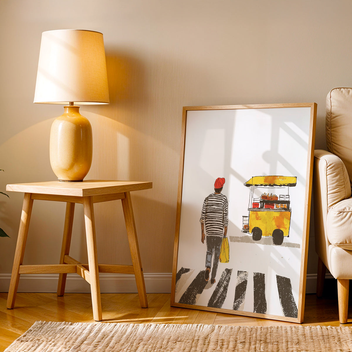 Minimalist Artwork in a Lifestyle Setting