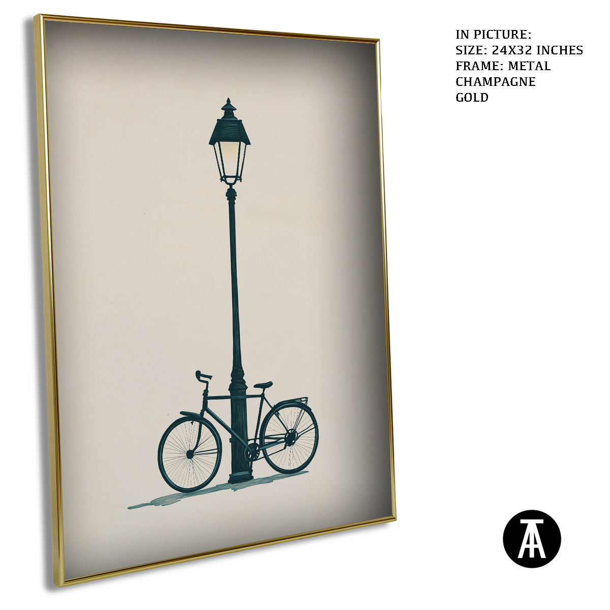 Artwork in Light Brown Frame