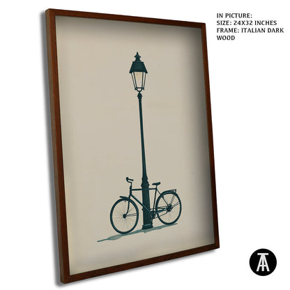 Artwork in Dark Wood Frame