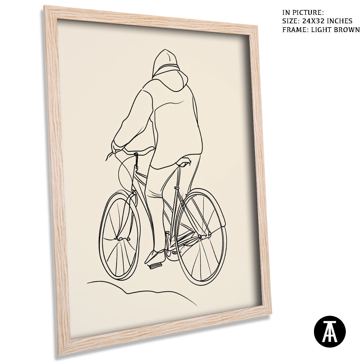 Artwork in Dark Brown Frame