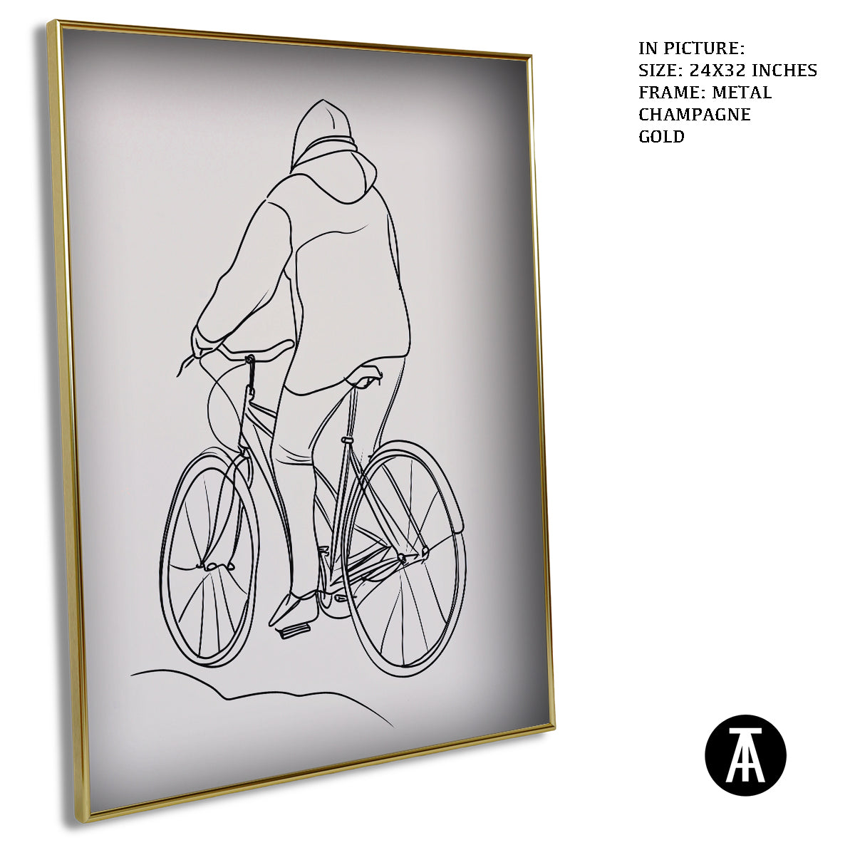 Artwork in Light Brown Frame