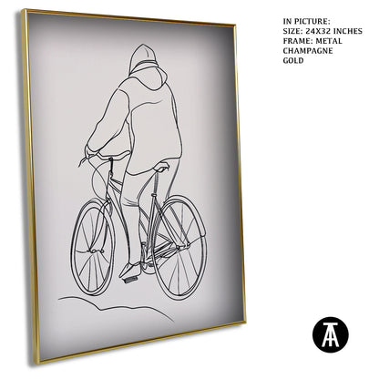 Artwork in Light Brown Frame