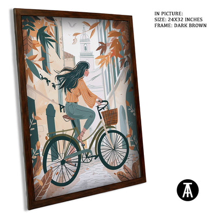Artwork in Dark Brown Frame