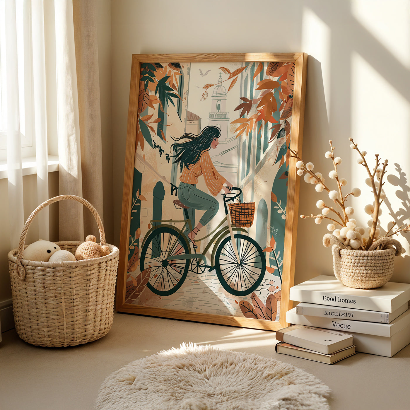Boho Art Painting in a Lifestyle Setting