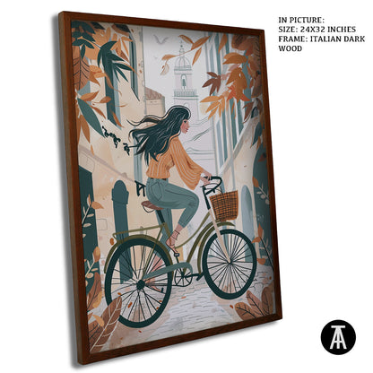 Artwork in Dark Wood Frame